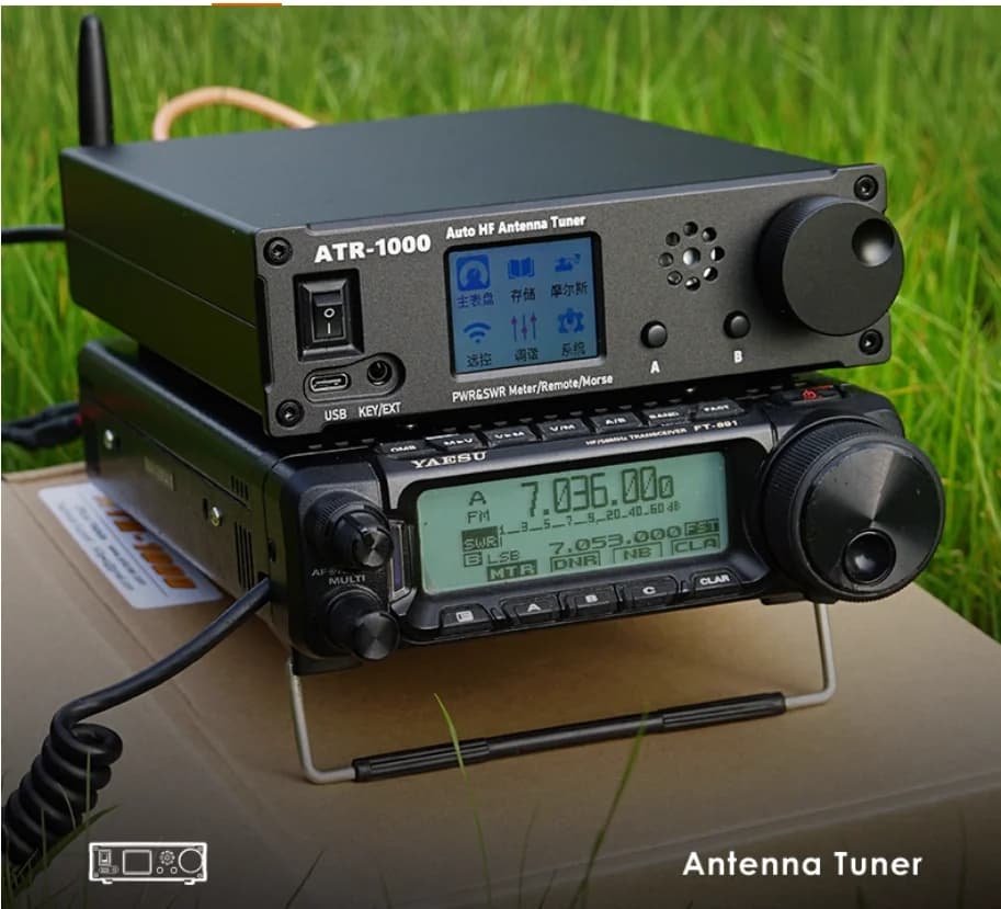 ATR-1000 1000W 1.8-30MHz Automatic Antenna Tuner HF Shortwave Radio Tuner w/ WIFI Smart Remote Control For YAESU ICOM Kenwood