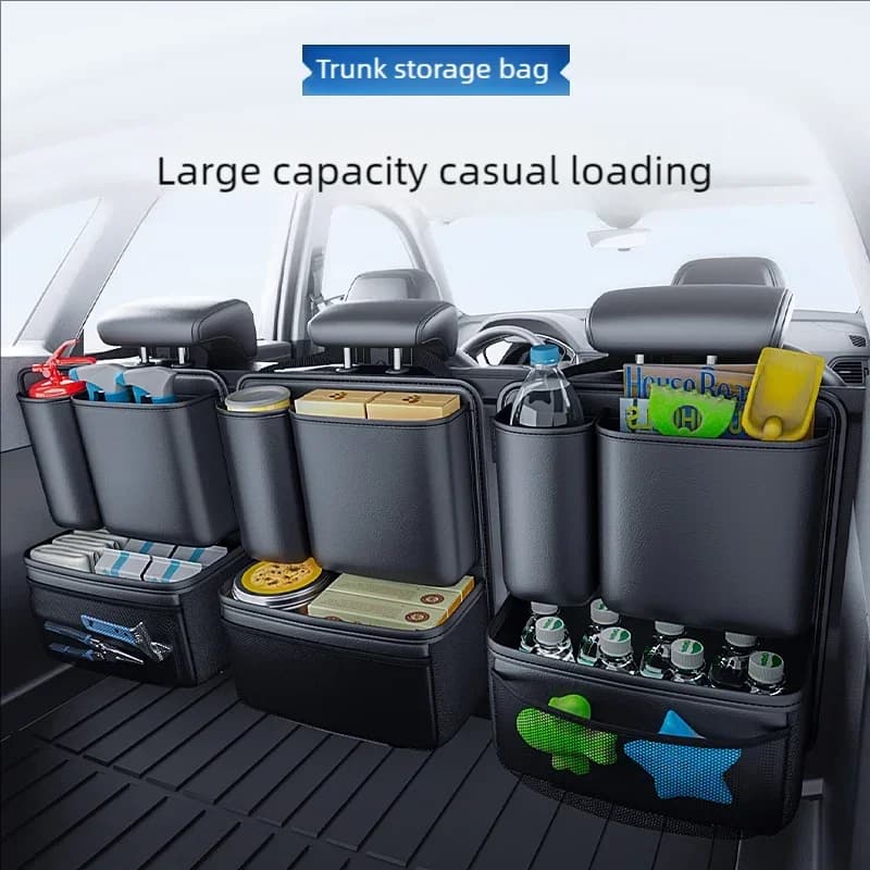 Borsa portaoggetti multifunzionale per schienale per bagagliaio per auto, sospensione, scatola portaoggetti universale per SUV Hatchback - Organizzatore durevole