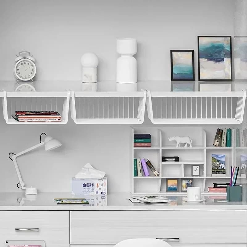 1 pz Off-The-Shelf KitchenTiered Storage Shelf Student dormitorio armadio dormitorio scrivania portaoggetti appeso cestino Organizer cucina