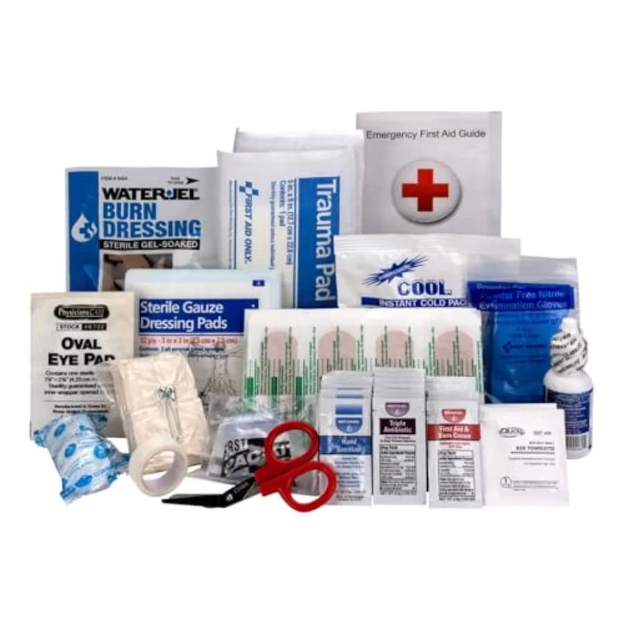 90583 Kit di pronto soccorso di emergenza per 25 persone, ricarica per uso aziendale, compatibile con i kit ANSI 2015 A 90560, 90562 e 90588, 89 pezzi