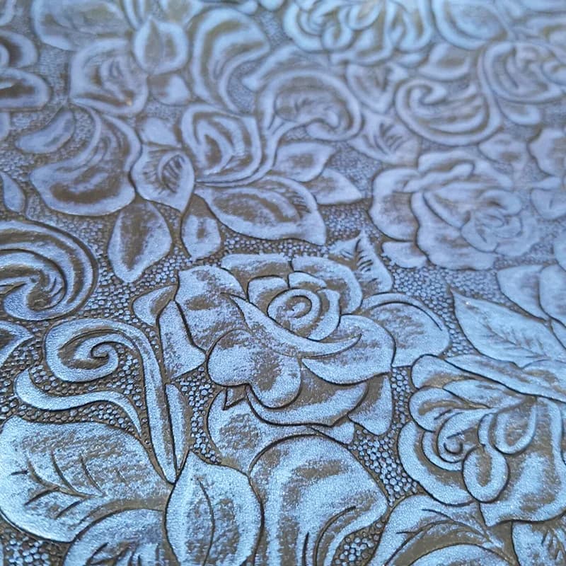90*138 cm PU Retro Rose Modello Tessuto di Pelle Ricamato In Pelle Artificiale Per Tappezzeria Fai Da Te Divano Interni Auto Borsa per scarpe