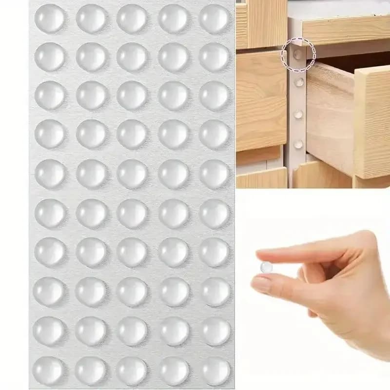 Paraurti trasparenti per porta dell'armadio, paraurti in gomma autoadesivi, tappi per armadio con smorzamento del suono per cucina, cornice, armadio