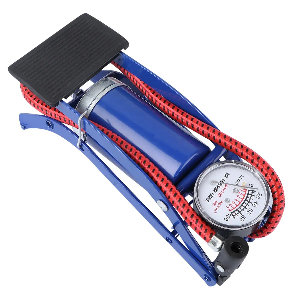 1Pcs Professional Heavy-Duty Floor Pump for Bikes Cars Motorcycles Inflatable Beds Rubber Boats with Pressure Gauge Multi-Valve