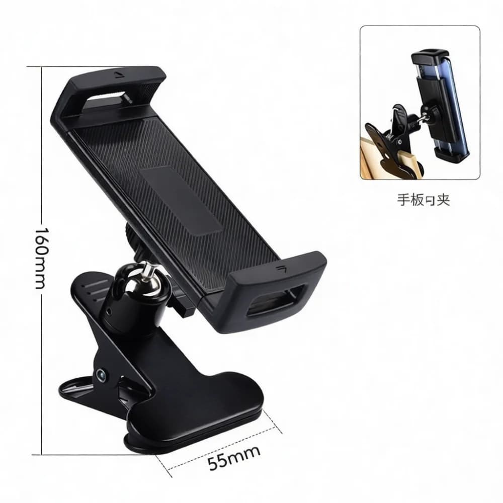 Flexible Metal Clamp Mount For Phone Desktop Stand Dual Ball Head Holder Professional Live Streaming Video Making Accessory