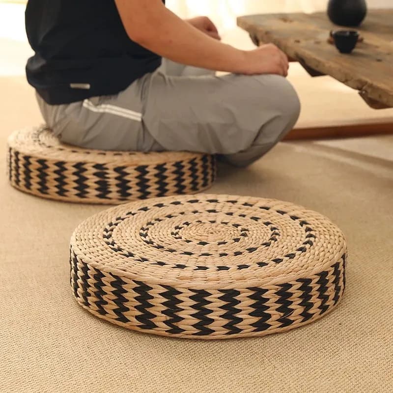 HYS tatami cushion, lazy seat pier on the ground, household floor bay window straw cushion, seat cushion, meditation mat