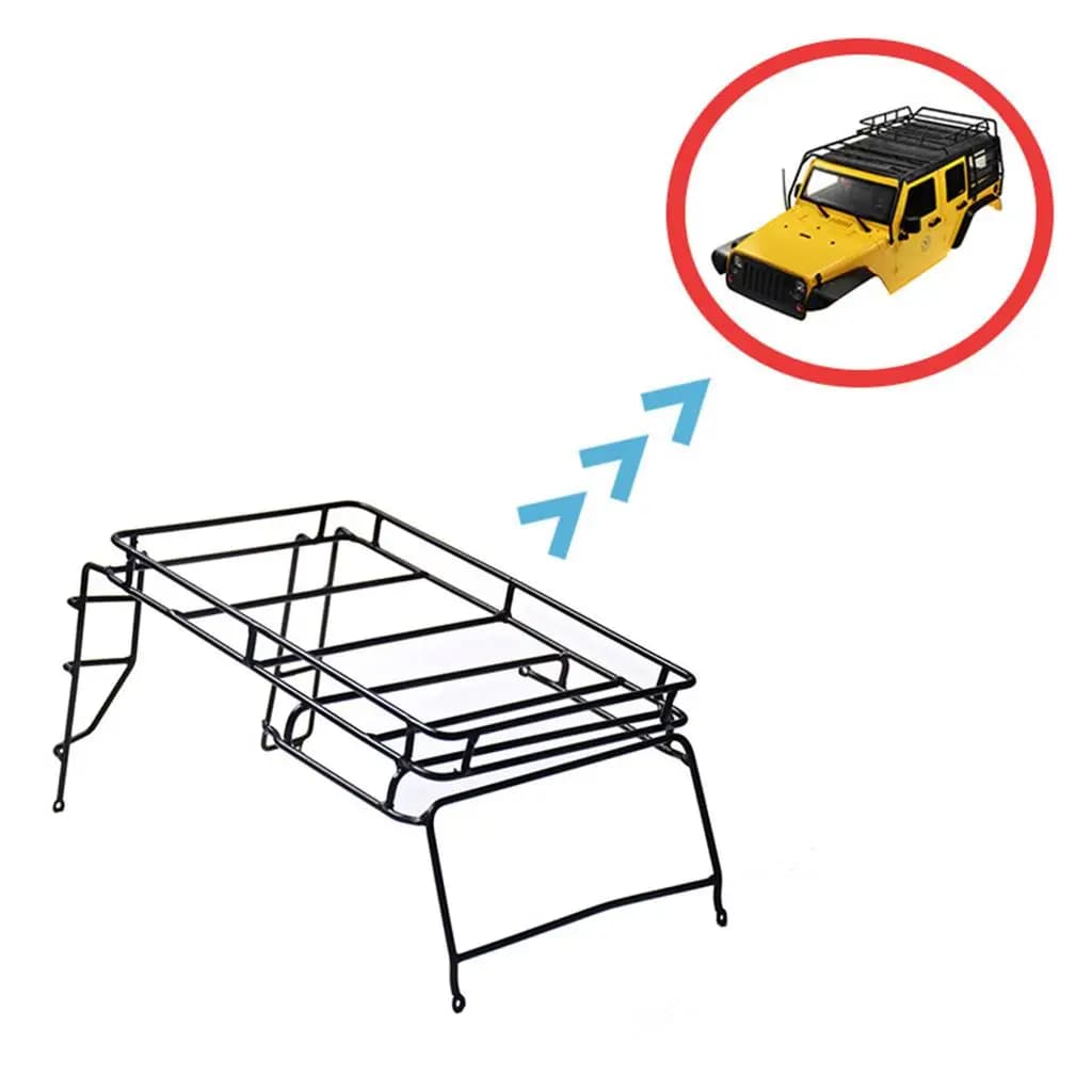 Portapacchi per portapacchi per auto modello RC per accessori D90 in scala 1/10