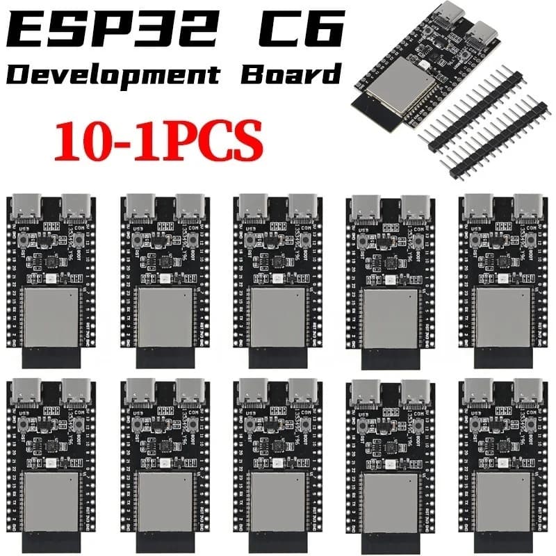10-1 Pezzi ESP32-C6 ESP32 WiFi+Bluetooth Internet Of Things Scheda di Sviluppo ESP Core Board ESP32-C6-DevKit C N16R2 per Arduino