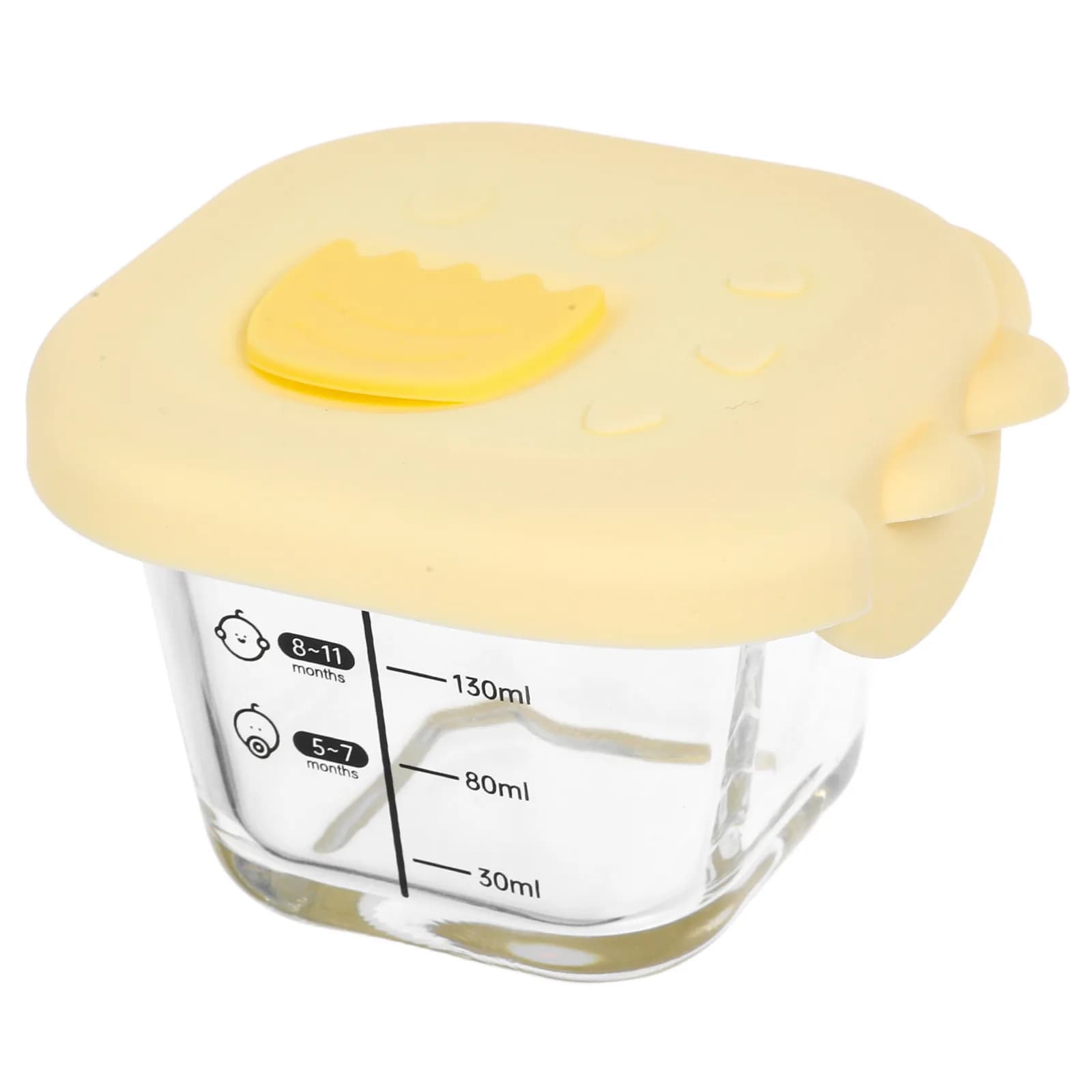 Ciotola in Vetro per Bambini con Coperchio, Design Anti-Perdita, per Conservazione Alimenti, Adatta al Congelatore, Piccoli Contenitori per Preparazione Cucina