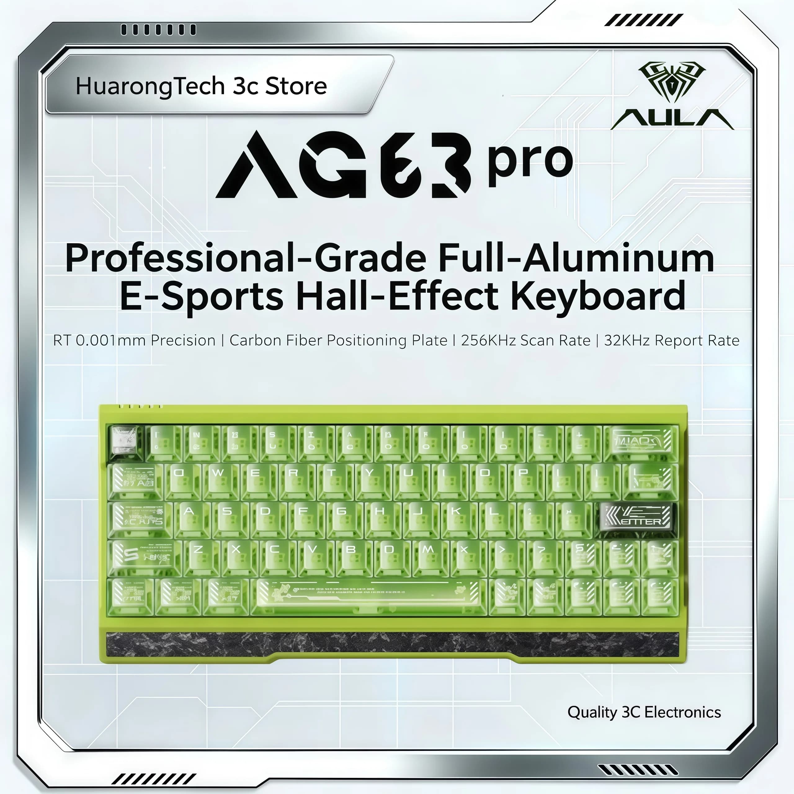 AULA AG63PRO Keyboards All-aluminum Magnetic Axis Mechanical Keyboard Gaming Special Computer Universal Fearless Contract Tile