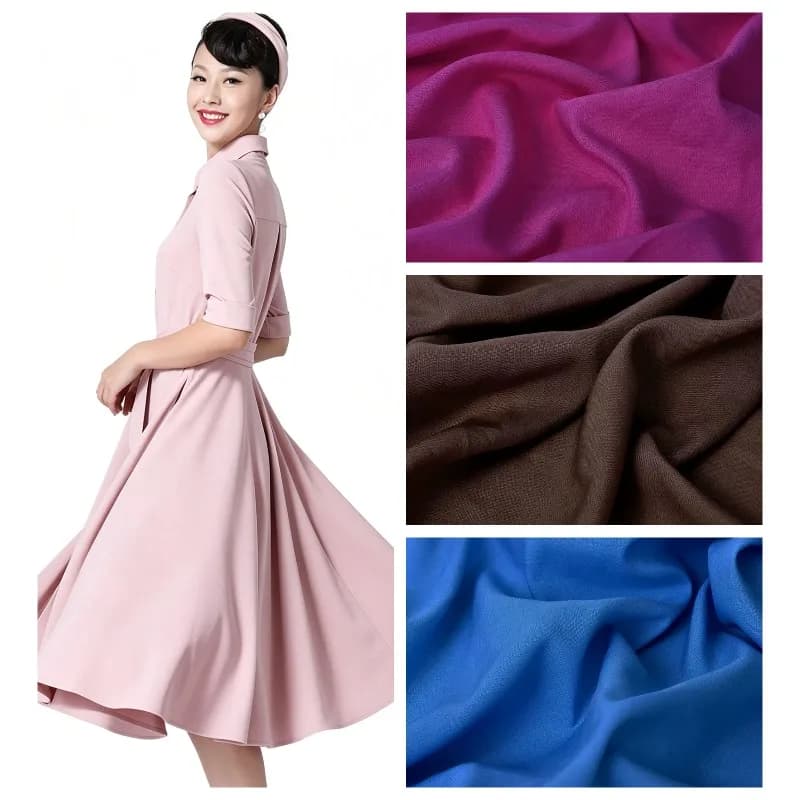 Thin Plain Rayon Fabric By The Meter for Clothing Baby Pajamas Dress Skirt Shirt Pants DIY Sewing Cloth Soft Breathable White