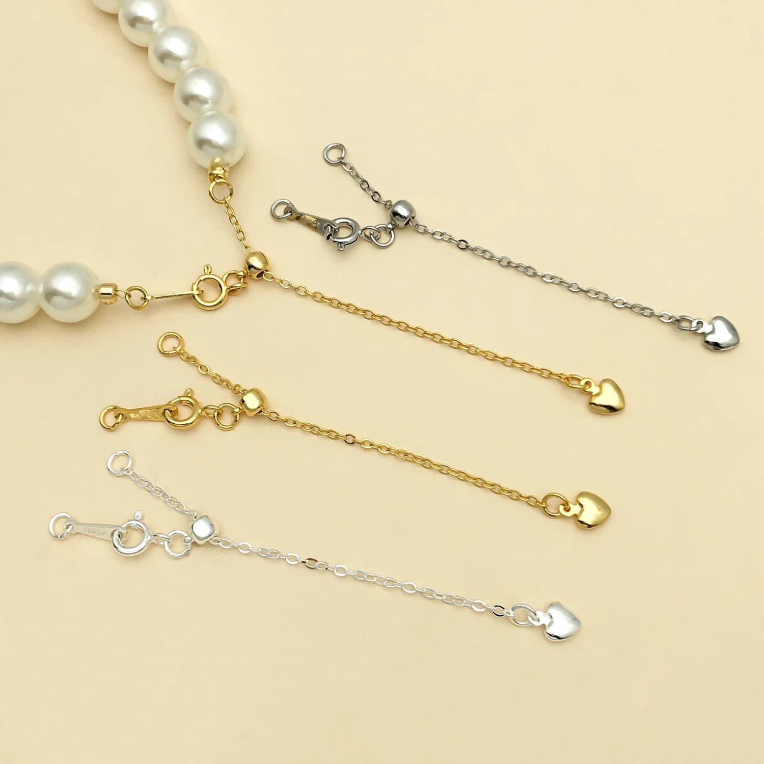 2/5/10 pezzi 6mm 18K ottone placcato oro chiusura a moschettone regolabile con catena di estensione per collana braccialetto creazione di gioielli fai da te