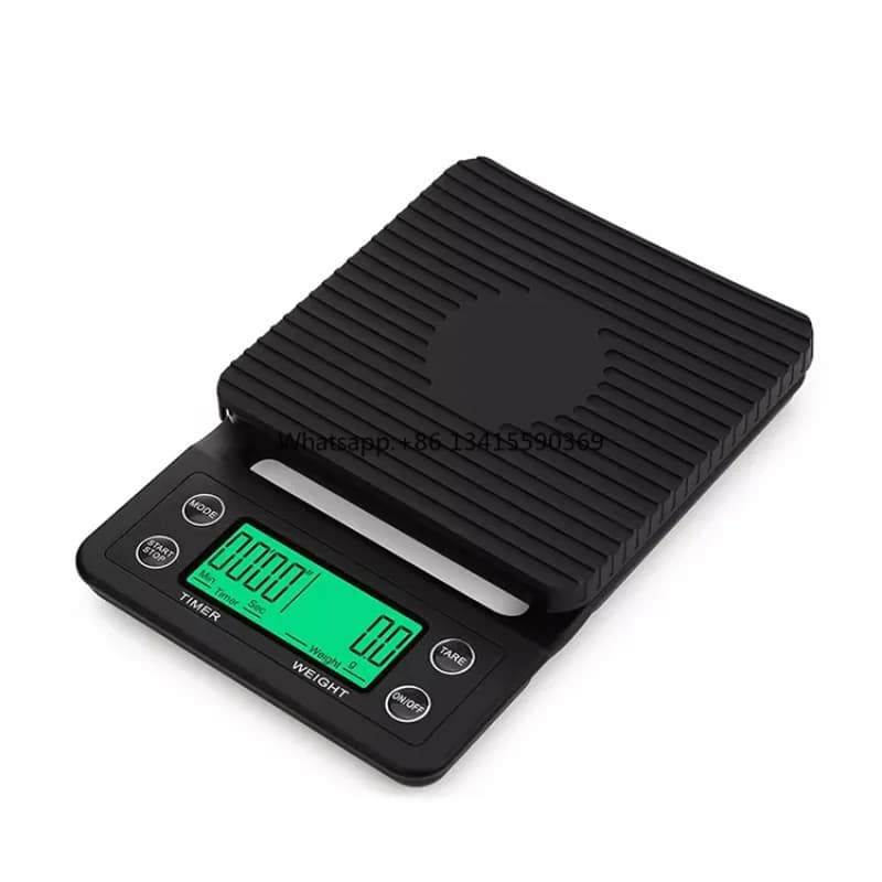 Bilancia digitale elettronica ad alta precisione per caffè Piccola mini bilancia da cucina con timer