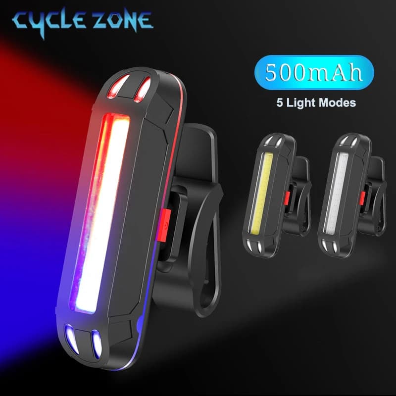 Rear Bike Light Rechargeable USB Safety Warning Lamp MTB Rear Road Bike Backlight Backlight Night Driving Lights Cycling Accessories