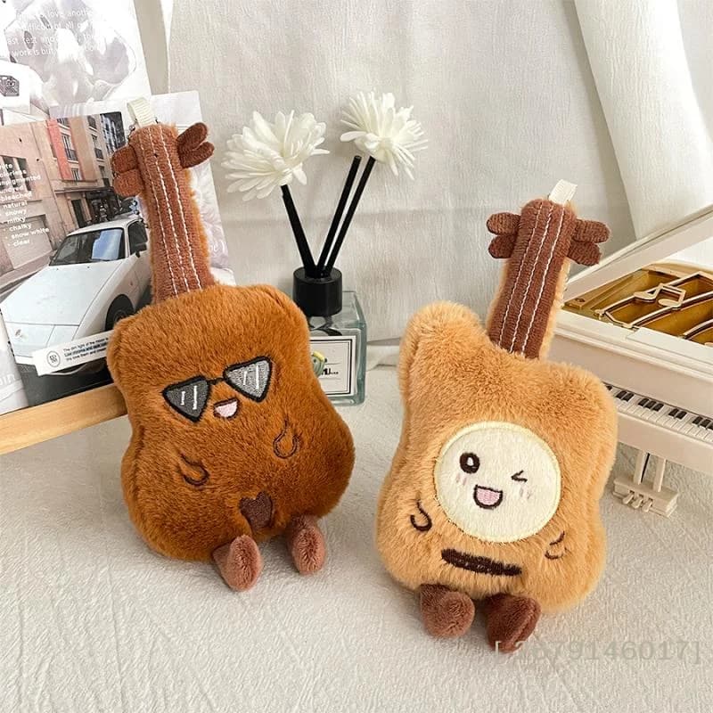 【YY26】1 Pezzo Portachiavi Peluche a Forma di Pipa Carina, Morbido Ciondolo a Forma di Violino per Ragazze, Decorazione per Zaino, Borsa, Regalo