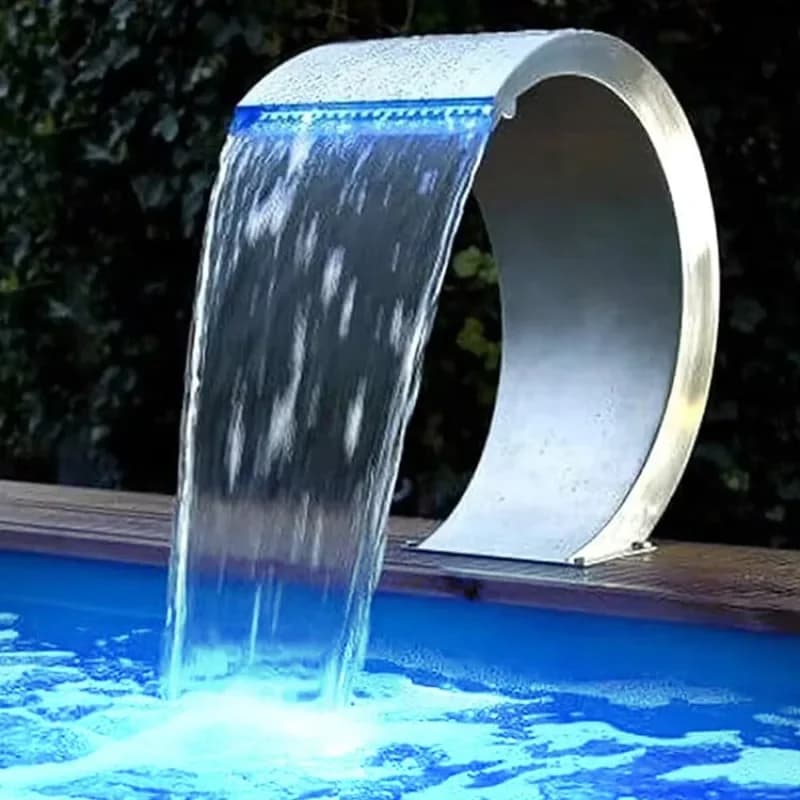 Swimming pool fountain stainless steel outlet impact waterfall SPA arc hook bathtub Outdoor water curtain slapping equipment