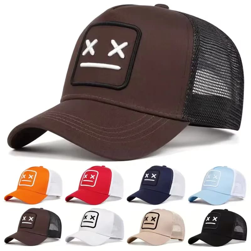Fashion Robot Embroidered Baseball Hat for Men and Women Hip Hop Spring and Autumn Outdoor Adjustable Casual Hat Sunscreen Hat