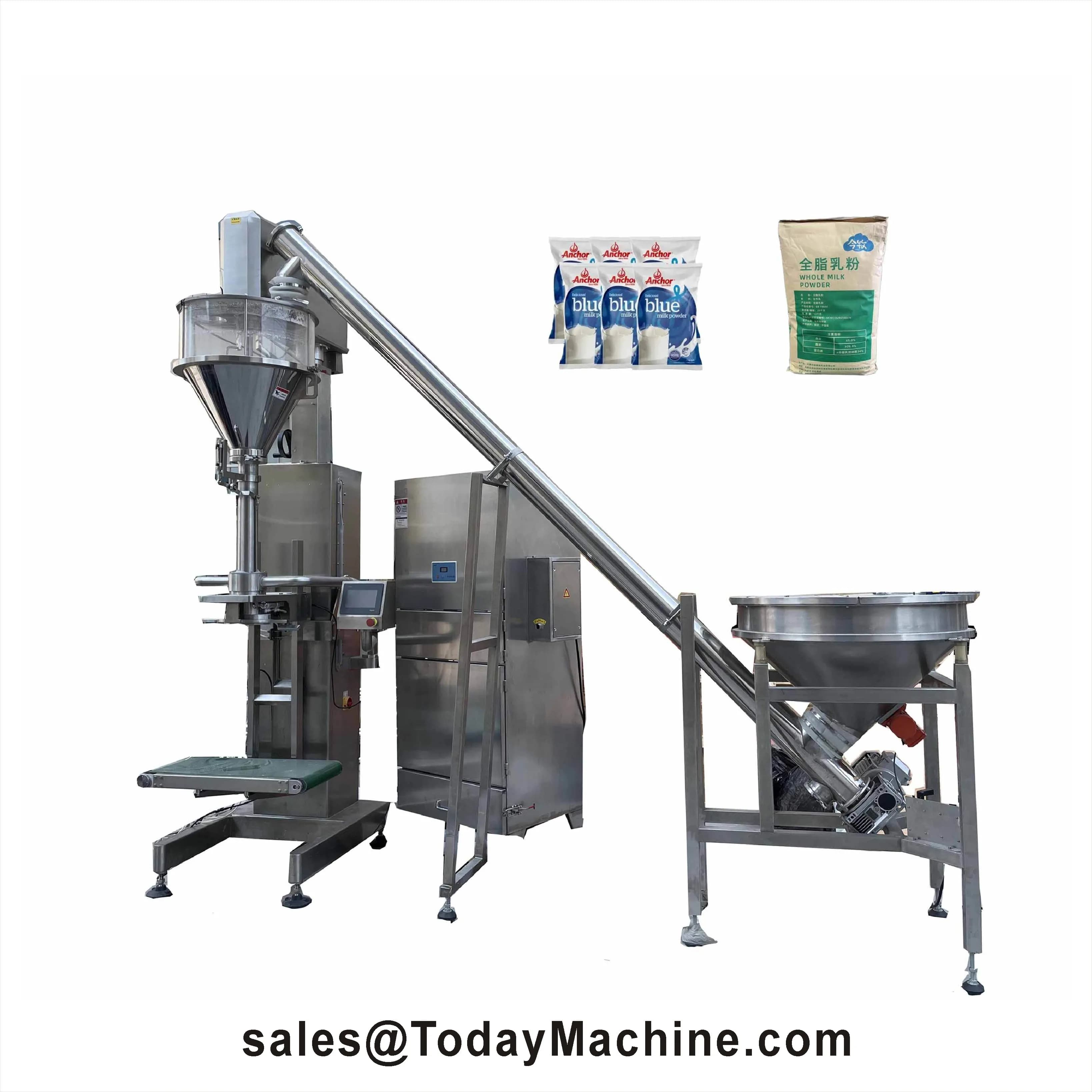 Automatic Control PLC Peasing Packing Cockle Filling Protein Dry Food Powder Sugar Detergent Powder Automatic Filling Machine