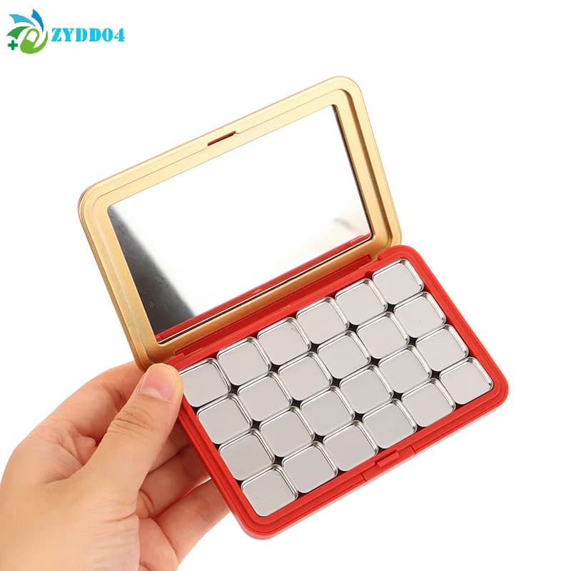 ● Tavolozza di ombretti fai-da-te multi-griglie con specchio Scatola cosmetica vuota fai-da-te Tavolozza di trucco magnetico Strumento di trucco fai-da-te