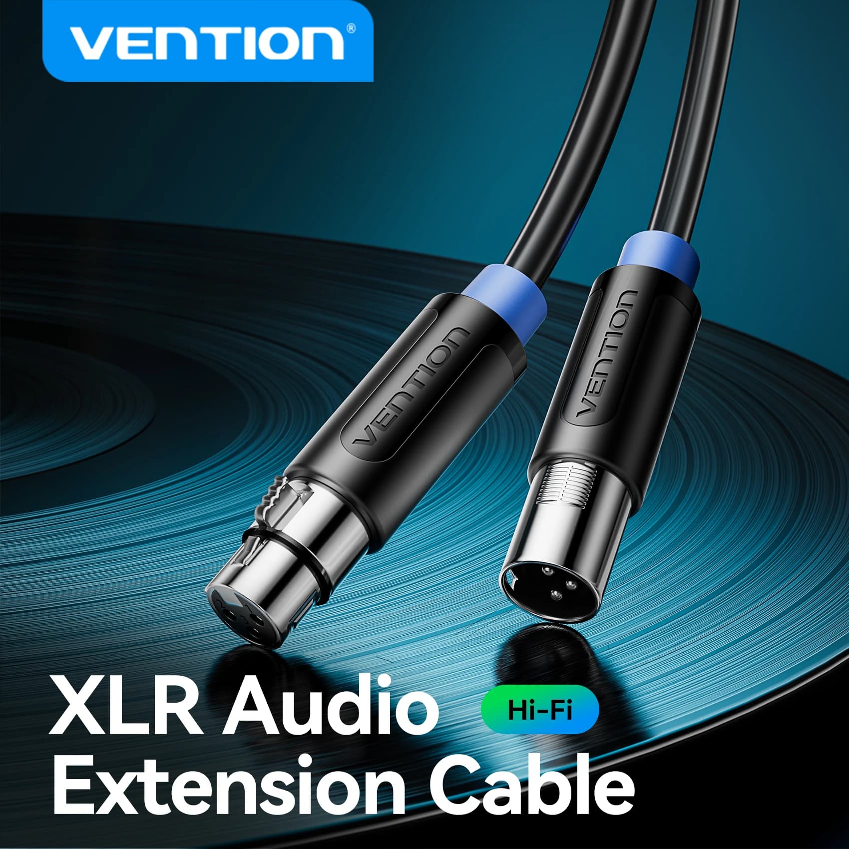 Vention Cavo per microfono XLR Cavo di prolunga maschio-femmina per mixer audio Karaoke Amplificatore Microfono da studio Cavo XLR per cannone audio