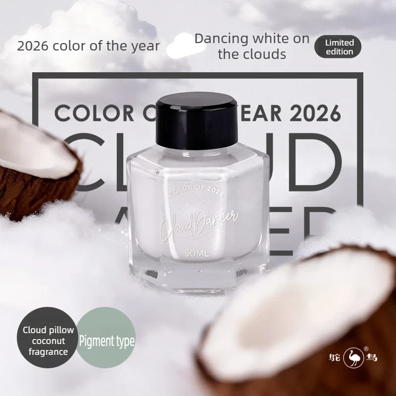 Ostrich 50ml 2026 Color Cloud Dancer Fountain Pen Ink Stationery School Office Supplies For JINHAO HONGDIAN MAJOHN