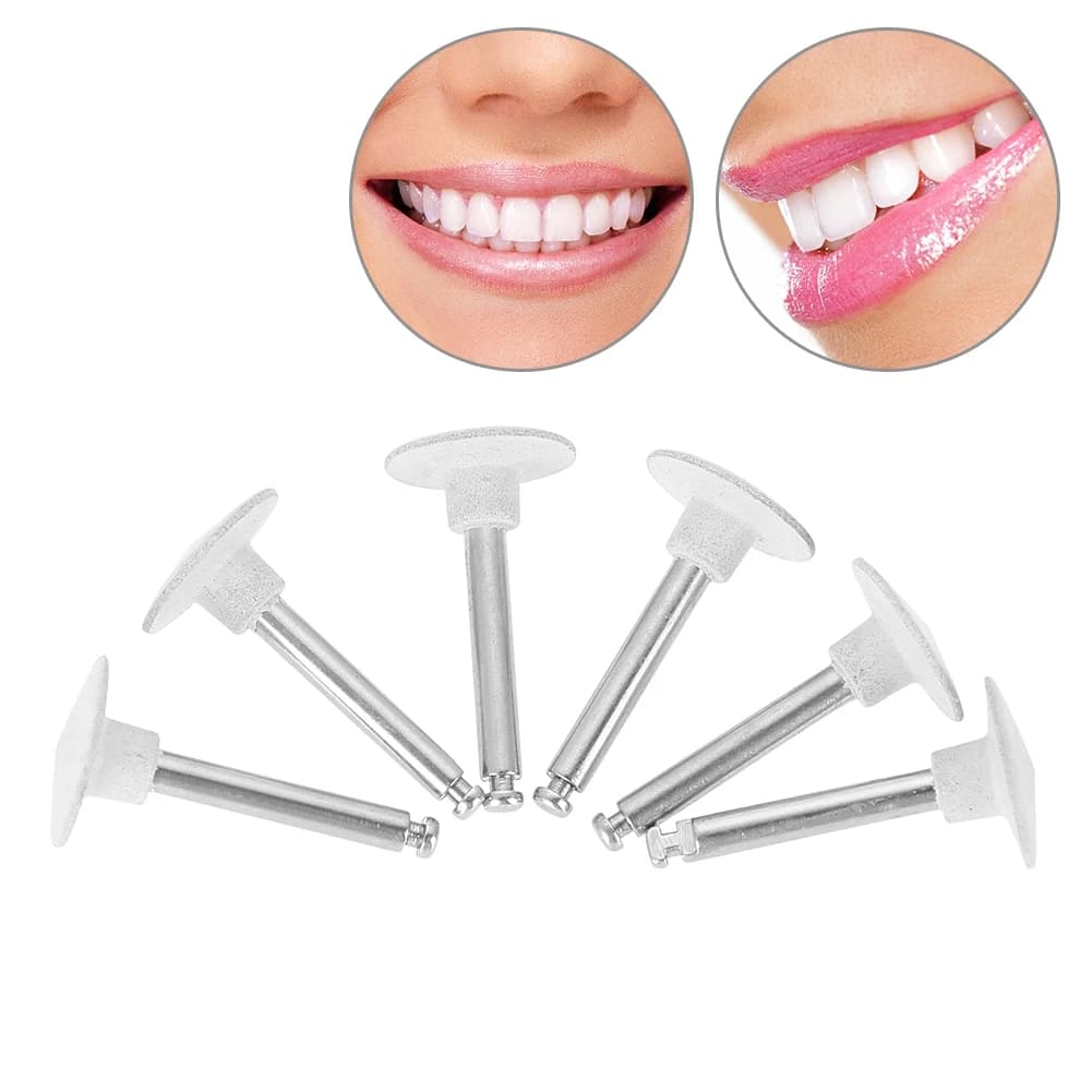 Set di testine per lucidatura dei denti da 6 pezzi testa di molatura per protesi per utensili dentali per macchine per sbiancamento dei denti bretelle per accessori per odontoiatria dei denti