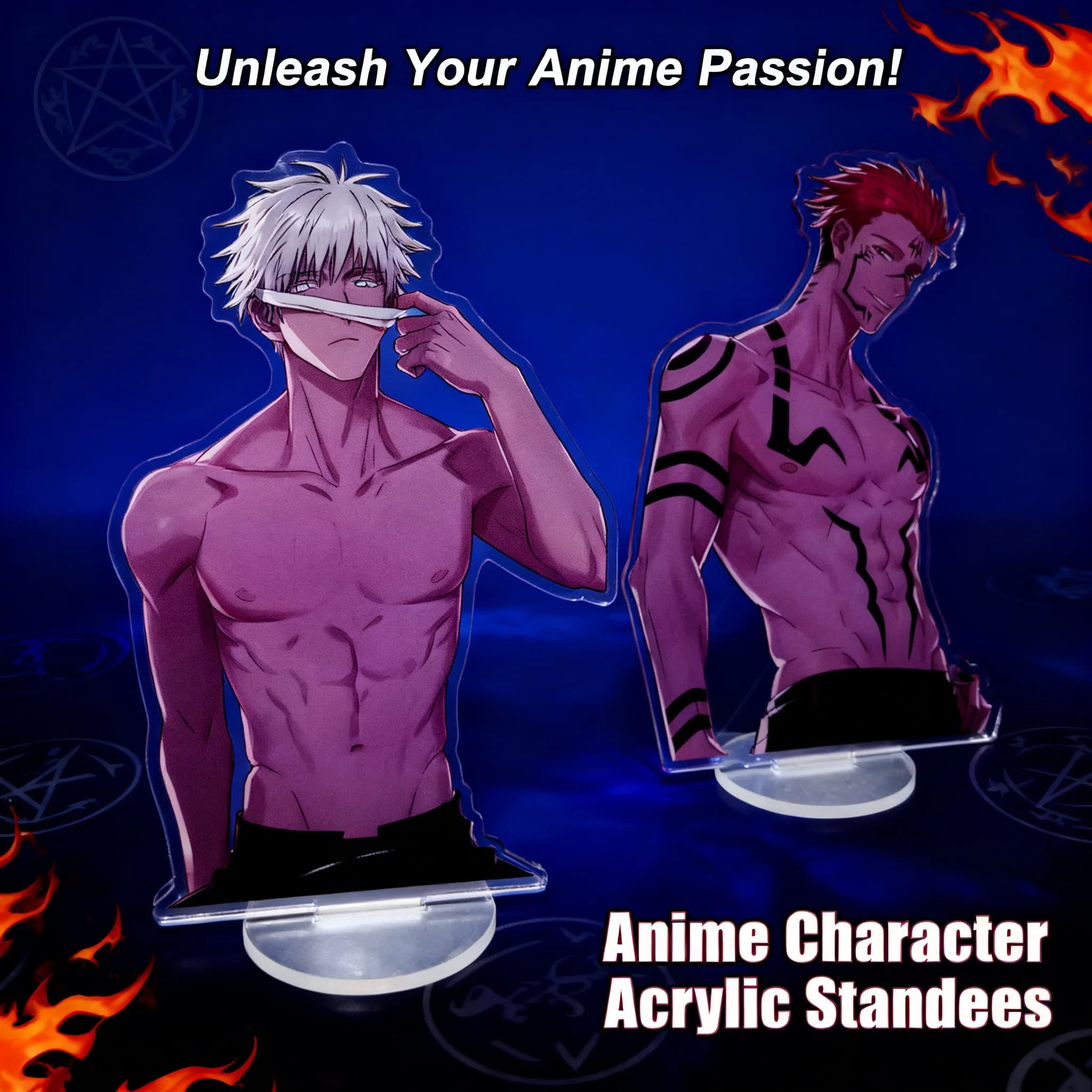 Jujutsu Kaisen Anime Statuetta in Acrilico Vol. 2 Gojo Satoru Fushiguro Megumi Sukuna Ryomen - Regalo per Fan, Collezione, Merchandising, Decorazione