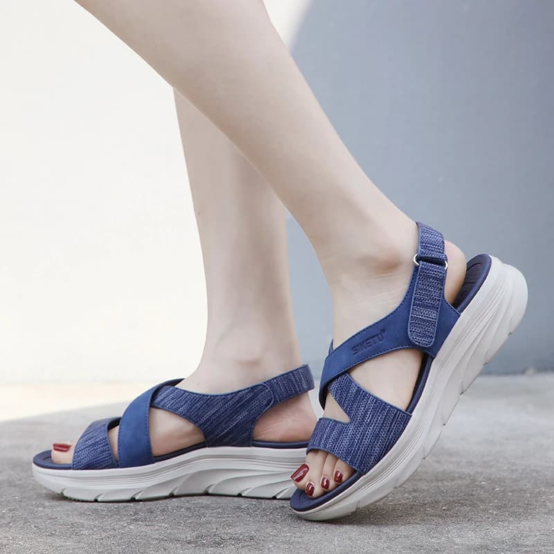 Nuovi sandali leggeri 2025md Sport casual Comode suola spessa Velcro Scarpe da donna di grandi dimensioni Alla moda e versatili