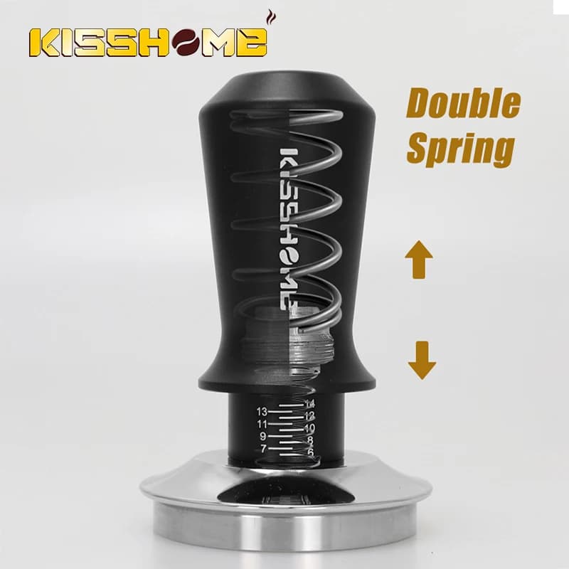 Pressino per caffè 51mm 53.3mm 58.5mm Doppia molla caricata calibrata 30lb Pressione costante Accessori per macchine per caffè espresso Barista