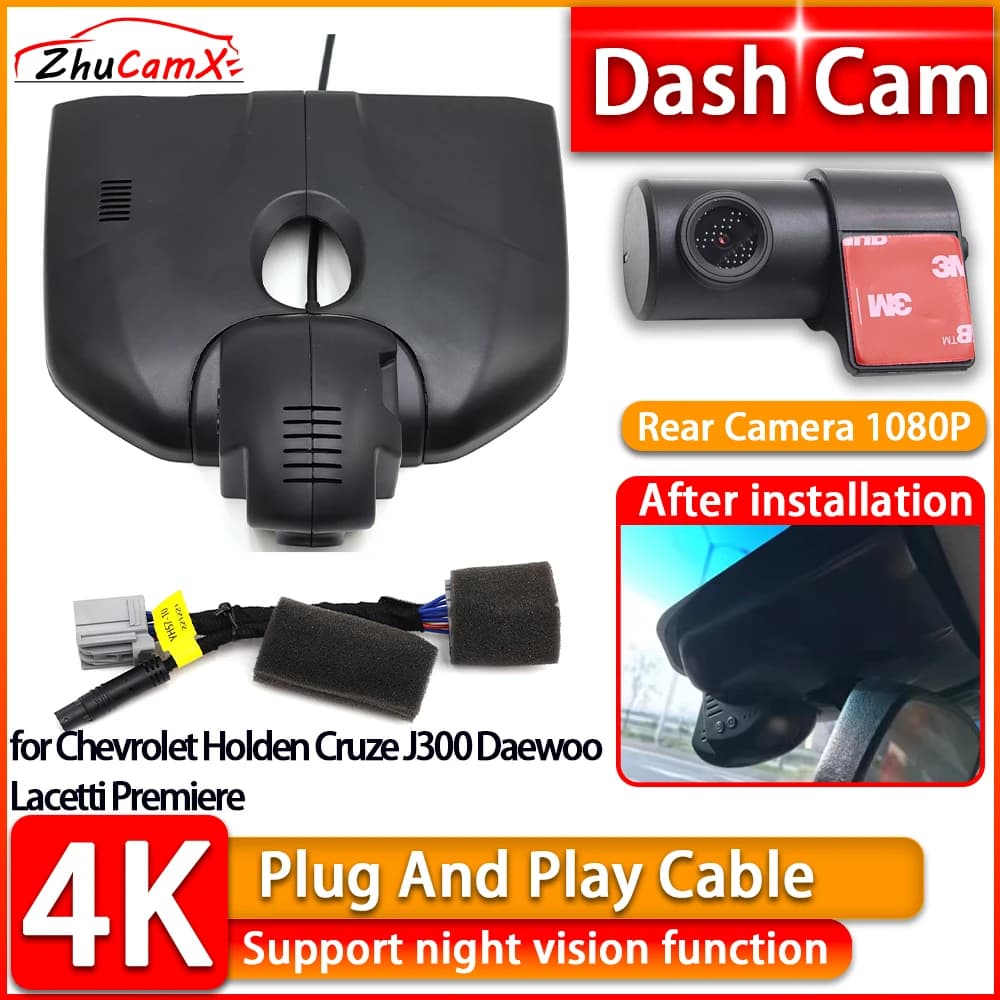 Wiifi 4K Dash Cam for Chevrolet Holden Cruze J300 Daewoo Lacetti Premiere DVR Car Front Camera Plug and Play Video Recorder