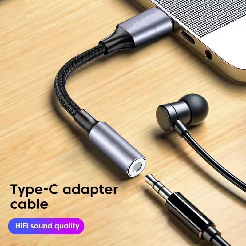 USB C Audio Adapter DAC Type-C to 3.5mm Jack Female AUX Audio Cable Wired Earphones Converter For iPhone 17 16 15 For Xiaomi