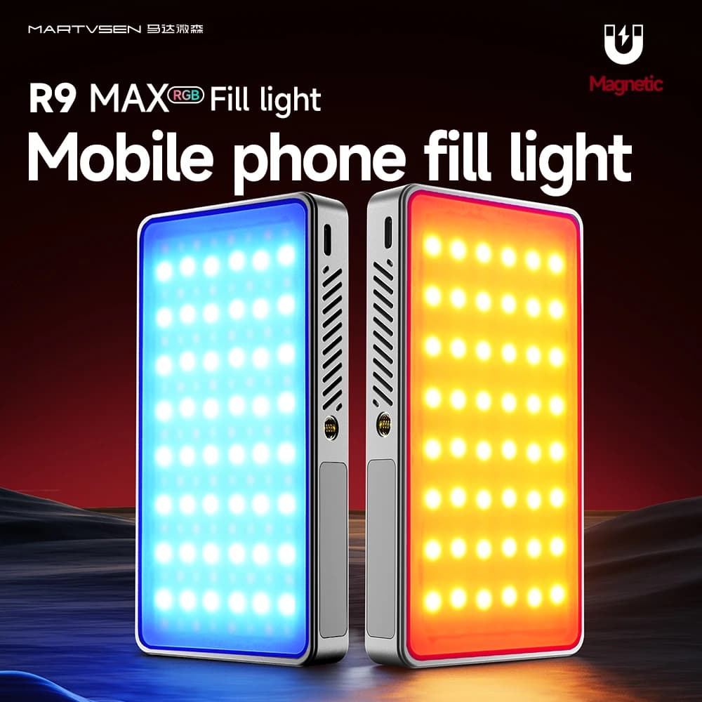Mini Reloadable R9PRO Color RGB Camera Photography Filling Light LED Mobile Phone Selfie Live Broadcast Video Light