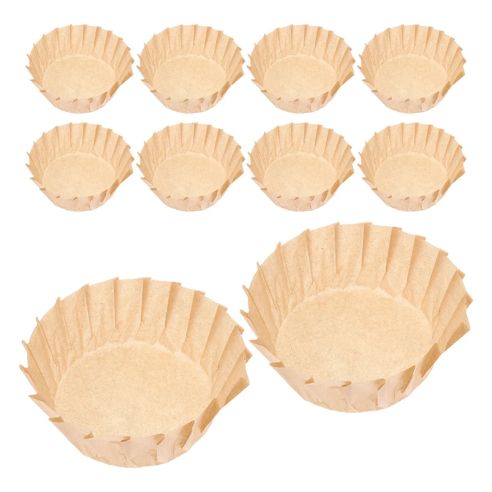 50Pcs Air Fryer Parchment Paper Liners Disposable Round Baking Sheets for Muffins Cakes Pastries Microwave Oven