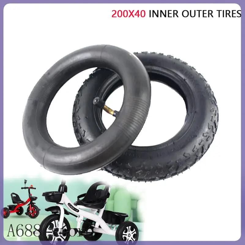Tubo esterno pieghevole 200x40 per bicicletta, scooter, accessori moto, passeggino, ruota da 8 pollici, pneumatico 200*40