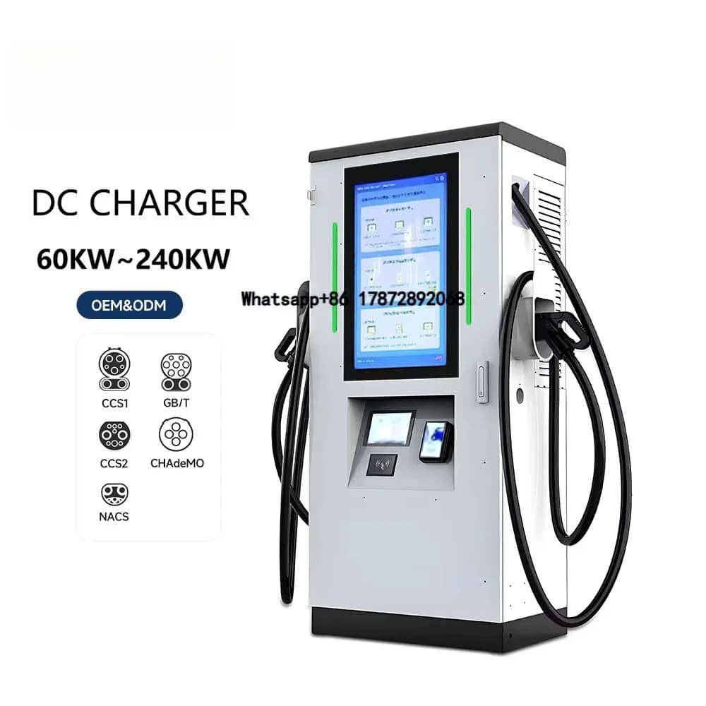 Caricatore DC EV con Schermo Pubblicitario 60kW 80kW 120kW 160kW 240kW 360kW CCS2 Colonnina di Ricarica DC per Veicoli Elettrici