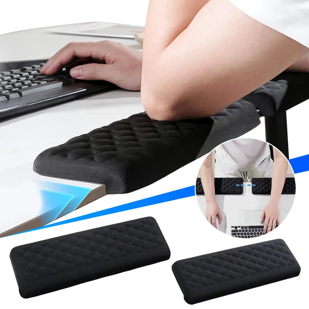 Cuscino Ergonomico a L in Memory Foam (Confezione da 2) per Braccia, Supporto per Bordi Scrivania, Ideale per Gaming, Ufficio, Computer, Pittura