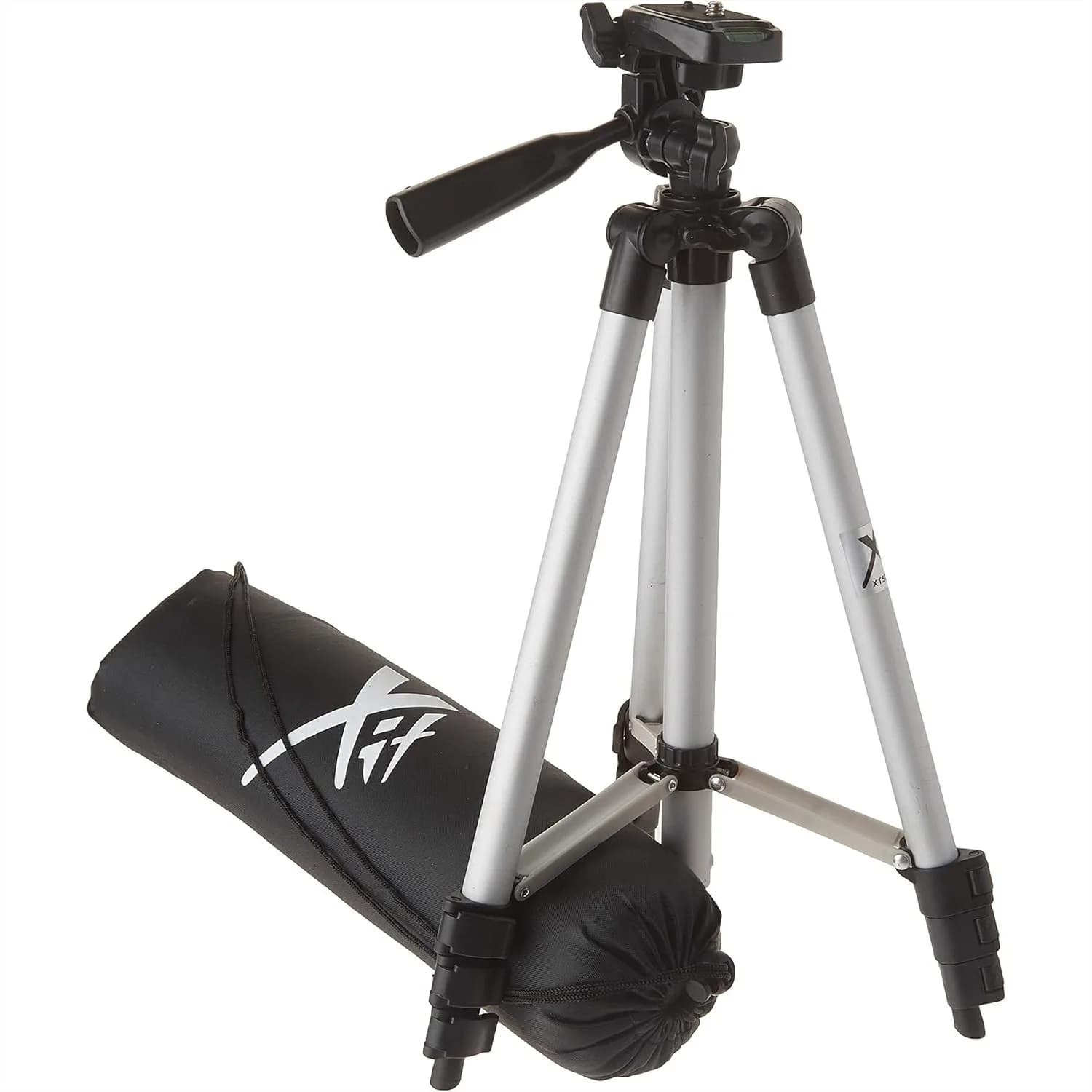 50 Inch Aluminum Camera Tripod with 3-Way Pan Head & Quick-Release Plate for DSLR Mirrorless Photography Video