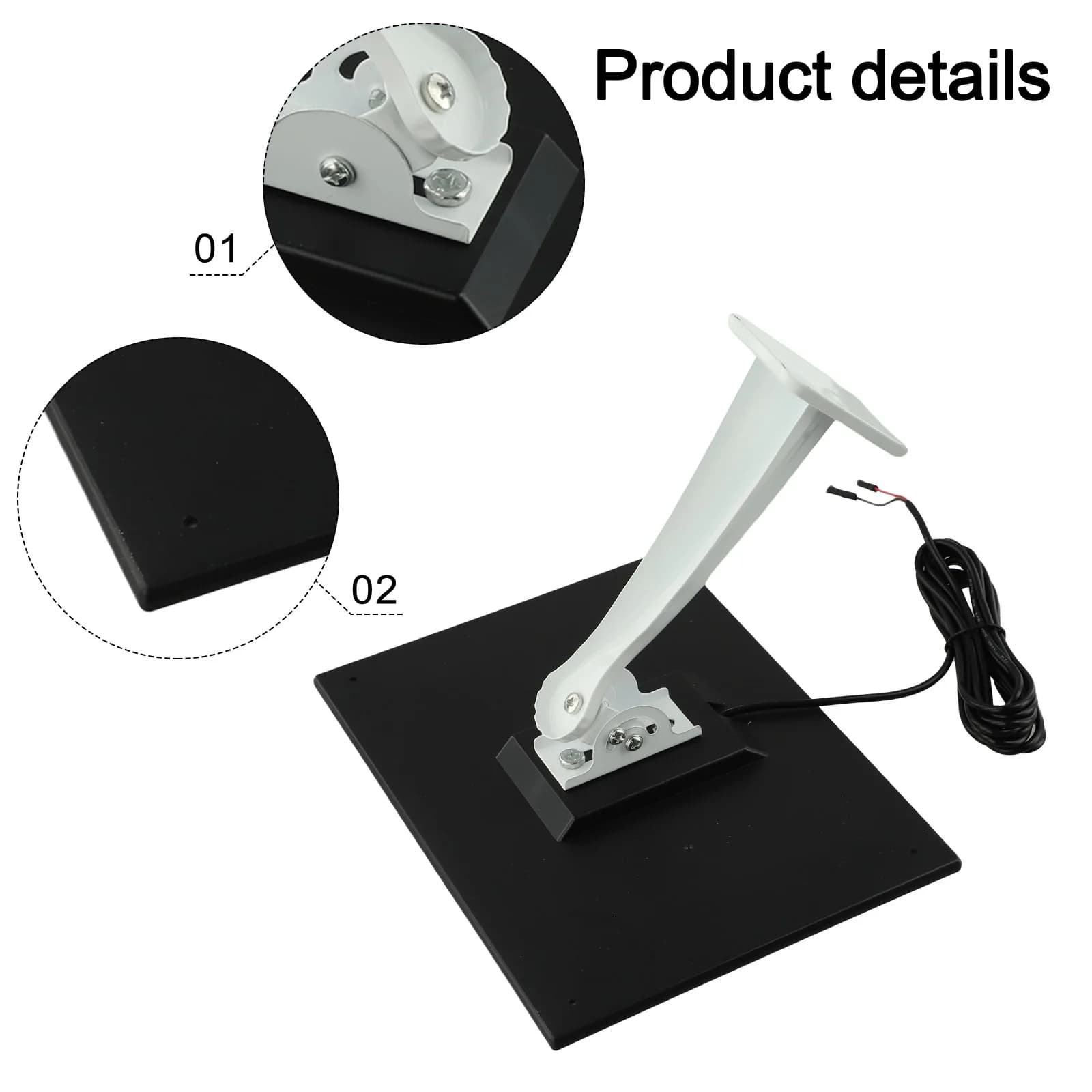 Caricabatterie per telecamera di sicurezza solare da 10 W compatibile con Ring Video Doorbell 4/3/3 Plus/2 Installazione intuitiva