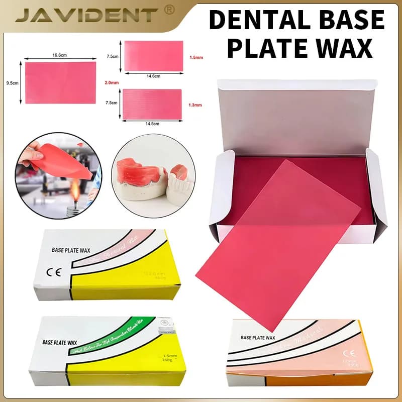 Red Wax Sheets for Jewelry Model Casting and Dental Modeling, Technician Base Plate Wax for Dentures Dentist Auxiliary Material