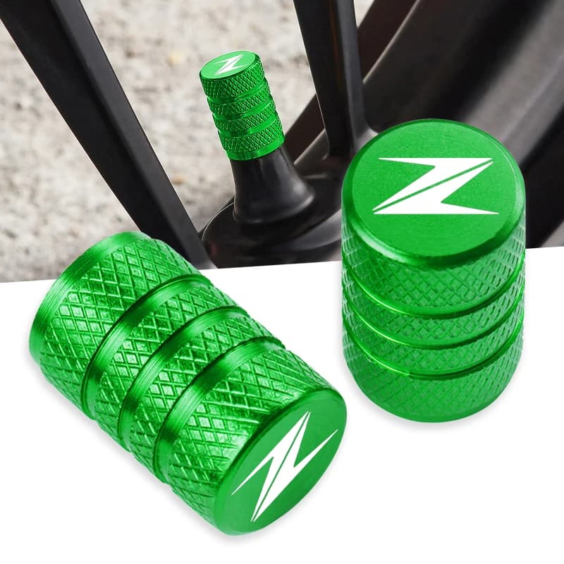 2PCS Per KAWASAKI Nuovo Z400 Z900 Z1000 Z800 Z750 Z300 Z650 Moto Ruota Valvola Della Gomma Tappo di Copertura Spina CNC Accessori