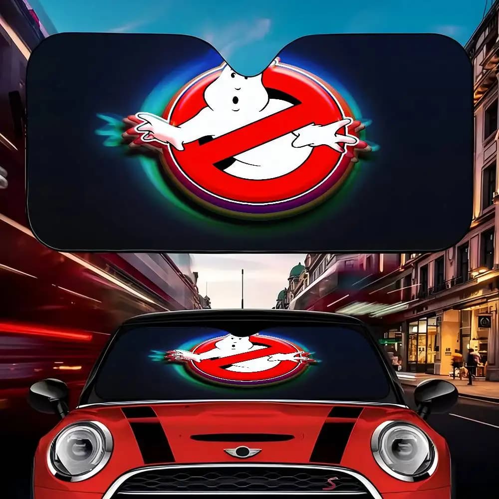 G-Ghostbusters Nero Parasole per Auto Parabrezza Anteriore Rivestimenti Protezione Auto Visiera per Finestra Uomo Donna SUV Camion