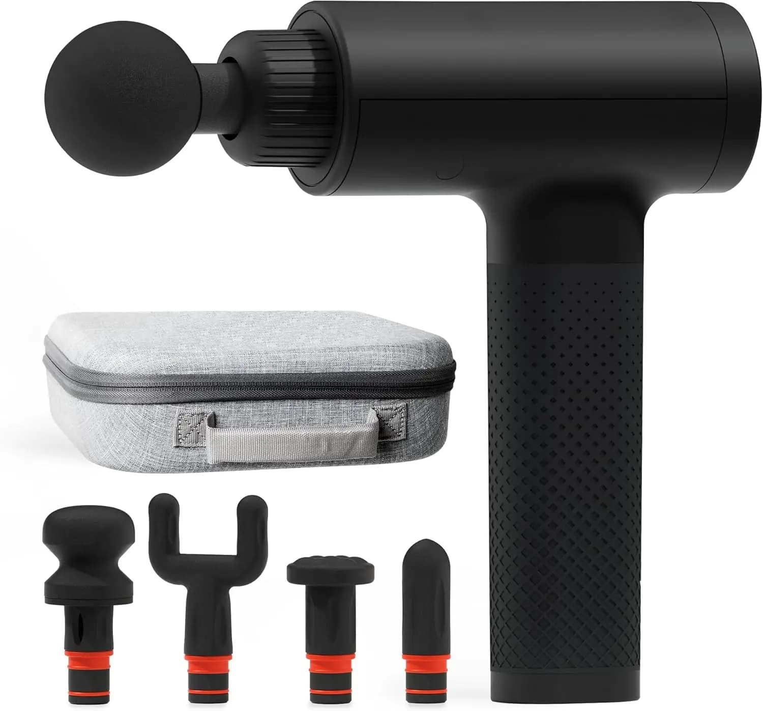Rechargeable Deep Massage Gun, 6 Speed and 5 Heads to Relieve the Muscle Pain of All Body, Black Portable
