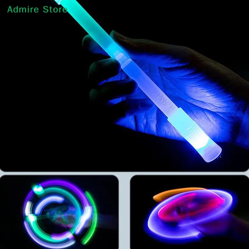 [G]Anti-slip Comfortable Spinning Pen Flash Rotating Gaming Gel Pens Funny Rotating Pen with Led Flash