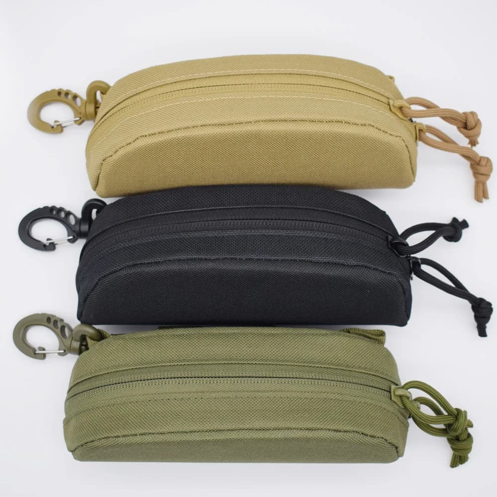 Portable Tactical Glasses Pouch, Protective Eyeglass Storage Bag for Outdoor
