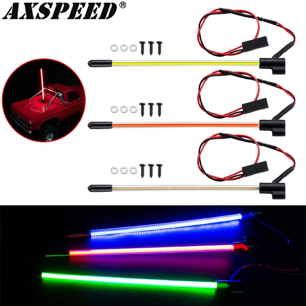 AXSPEED RC Auto Incandescente Mastro Luce Faretto A LED Lampade Luce Notturna per 1/24 Axial SCX24 1/18 TRX4M Parti di Aggiornamento