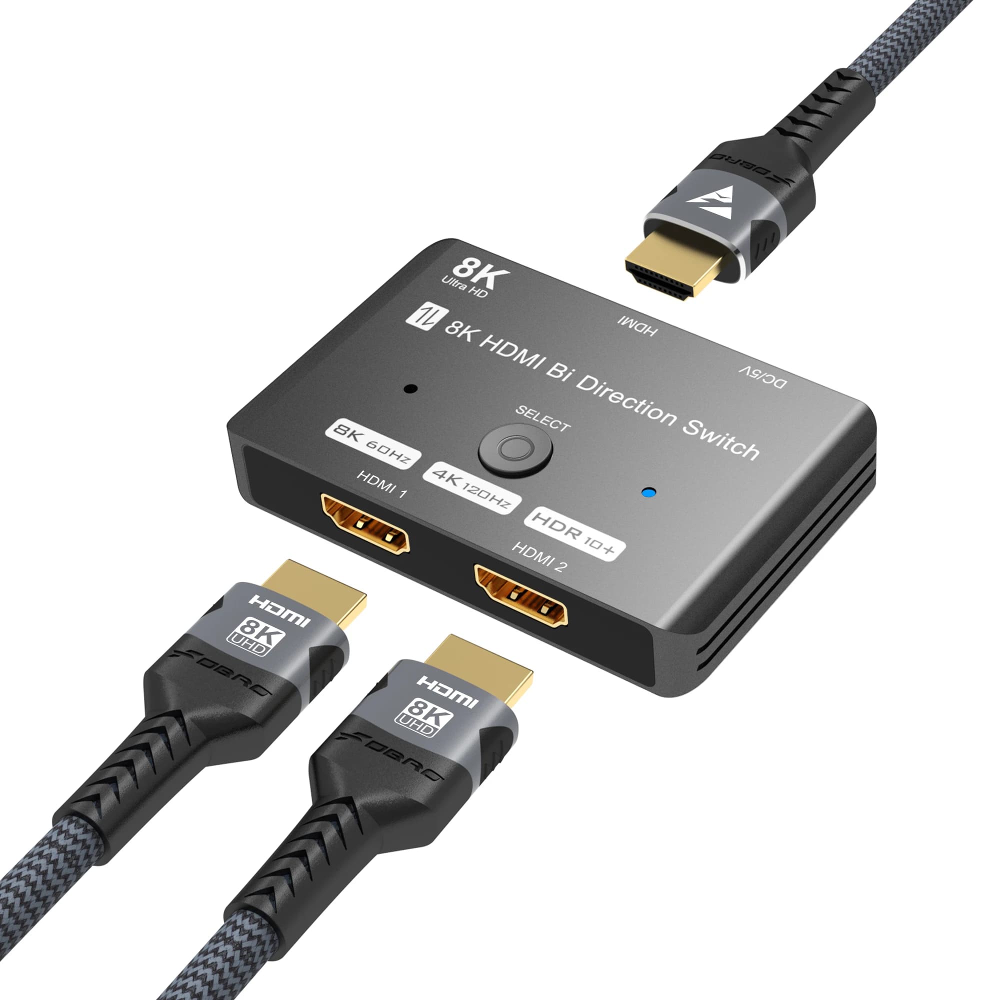 Switch splitter HDMI 2.1 8K Switcher Hdmi 2 in 1 out 8K@60Hz 4K@120Hz For PS5 3080 Monitor compatible HDMI HDTV Xiaomi Xbox