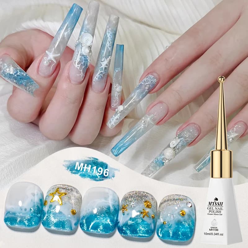 Smalto gel per unghie 10ml Bubble Ocean Wave, smalto a lunga durata, ad asciugatura rapida, rimovibile con immersione, gel UV LED per nail art, accessori per unghie
