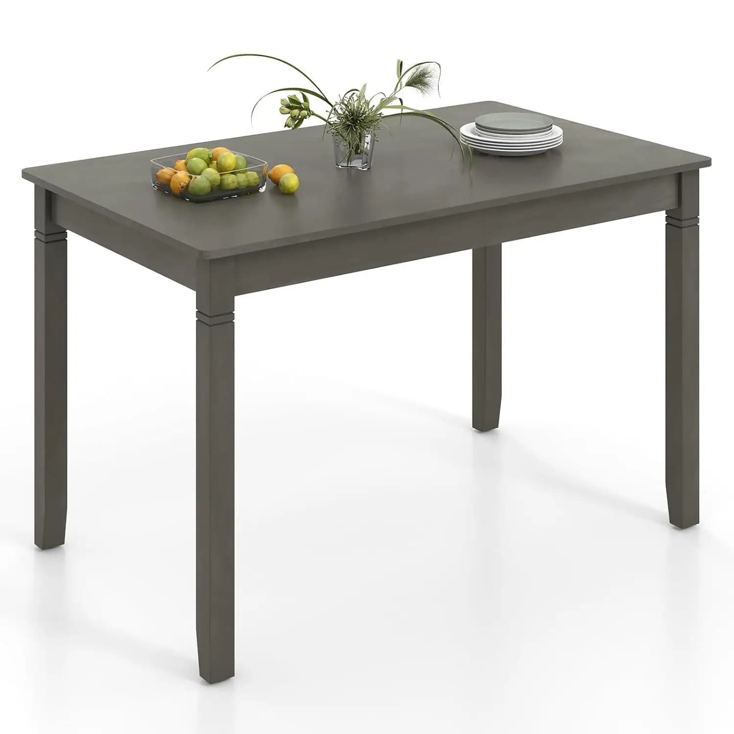 Tavolo da pranzo per 4 persone, tavolo da cucina 48” X 29” con gambe in legno, tavoli da pranzo rettangolari per piccoli spazi, personalizzabile