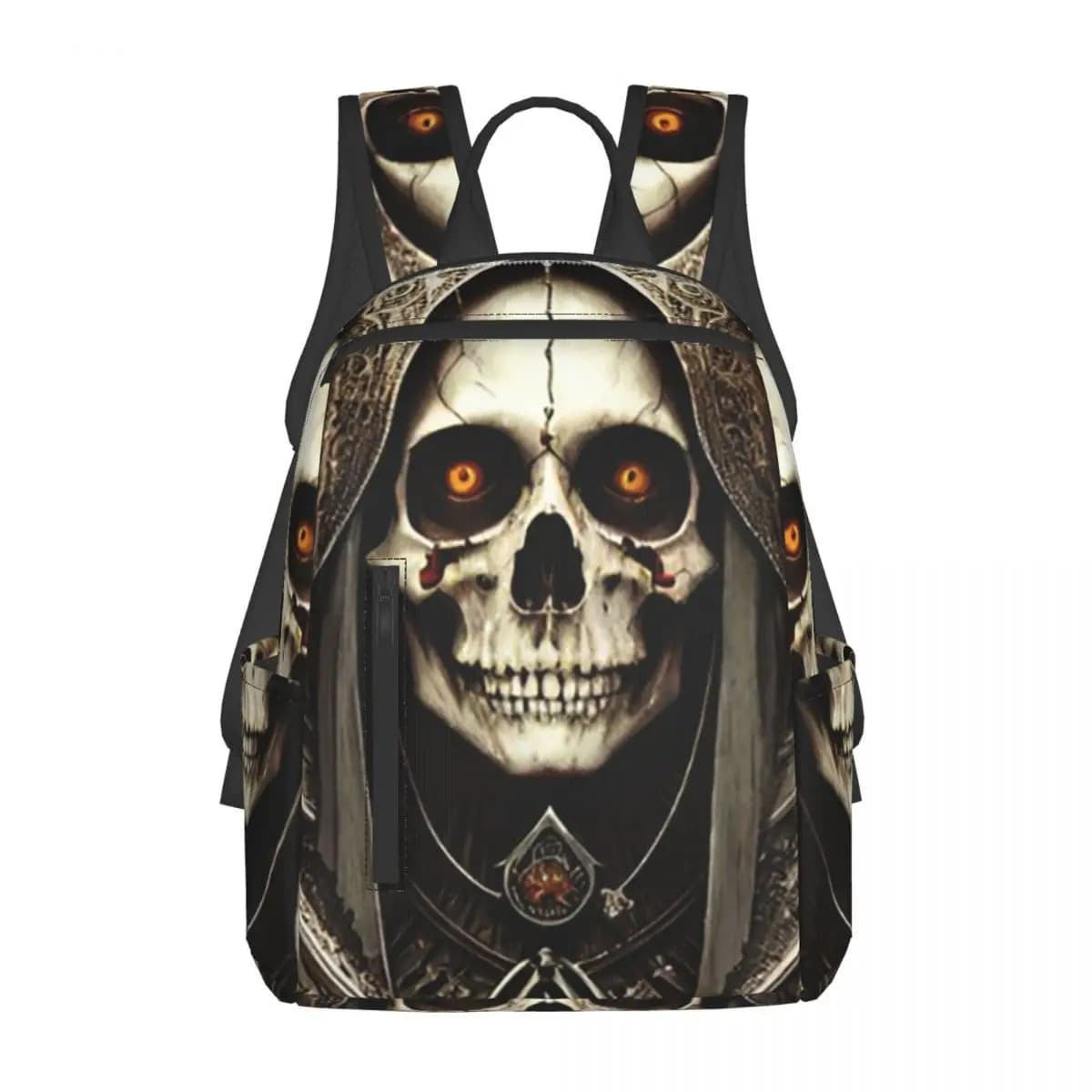Zaino Santa Muerte Saint Death Goth Messicano con Teschio, Borsa a Tracolla per Bambini, Zaino Scolastico, Borse a Spalla per Uomini e Donne
