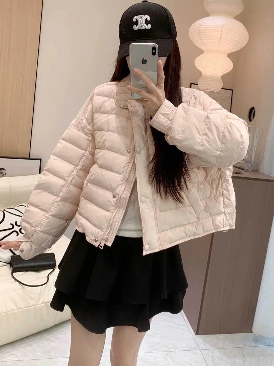 Giacca Casual alla Moda con Colletto in Cotone per Donna, Nuovo Stile Coreano Inverno 2025, Semplice e Versatile, Manica Lunga, Colorata