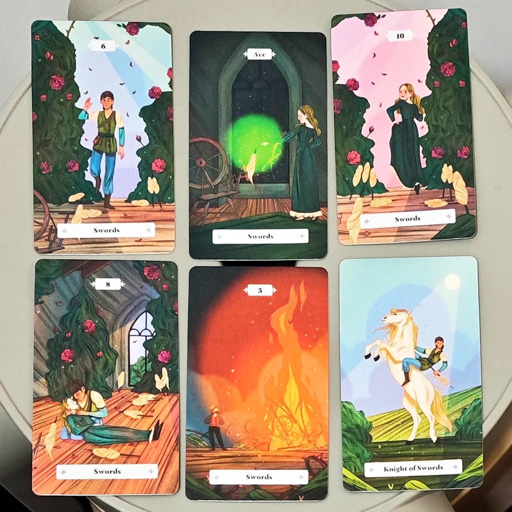 Mazzo di tarocchi Woodland Fairy Tale: Magia, Folklore e Piante – Tarocchi Illustrati da 78 Carte, 10,3*6 cm, Arte Fantasiosa da Libro di Fiabe